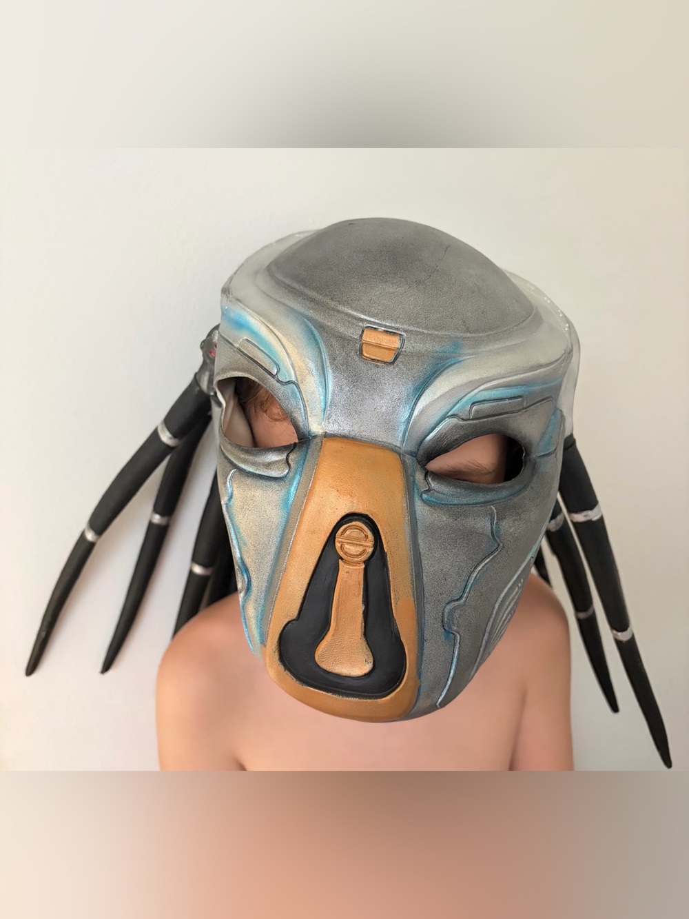 Predator Costume Mask Helmet with Dreadlocks